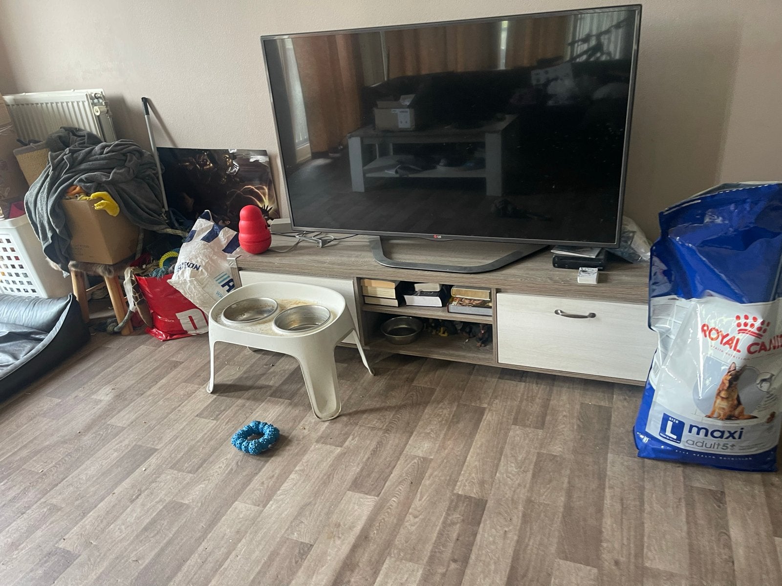 Modern Tv meubel met opbergruimte, Ophalen, Gebruikt, 100 tot 150 cm, Minder dan 100 cm