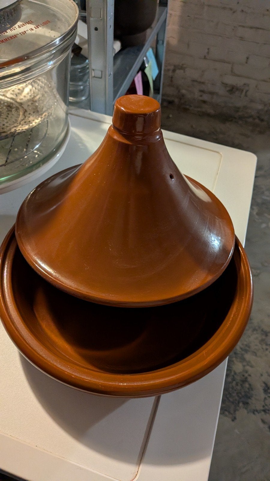 Tajine -nieuw, Met deksel, Tajine, Ophalen of Verzenden, Zo goed als nieuw