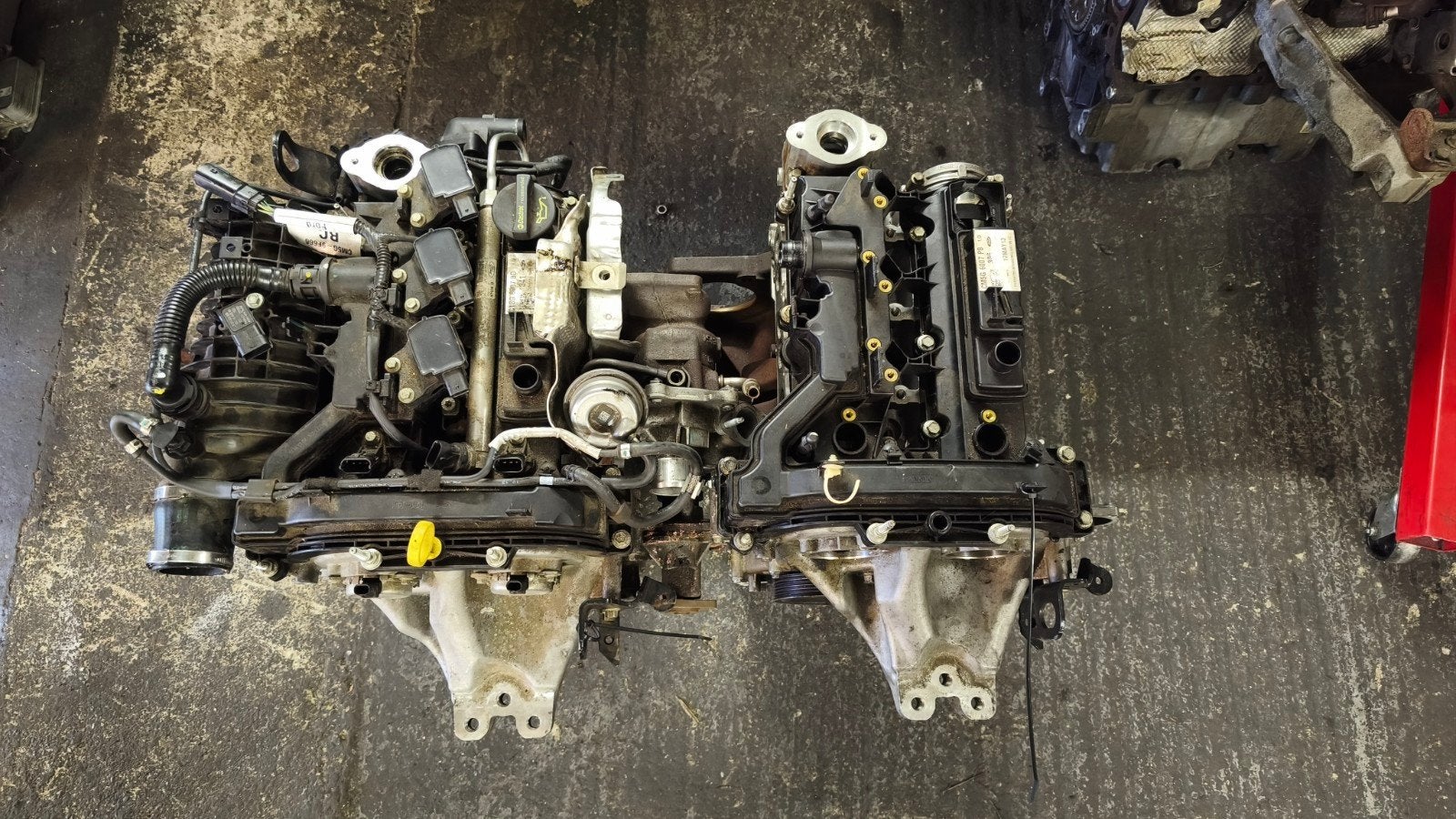2x Ford 1.0 Ecoboost M1DA inruil motor defect, Ophalen, Gebruikt, Ford