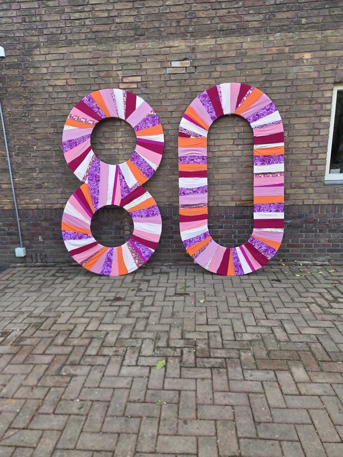 Grote 80 jaar decoratie voor verjaardag of jubileum, Ophalen, Zo goed als nieuw, Versiering, Verjaardag