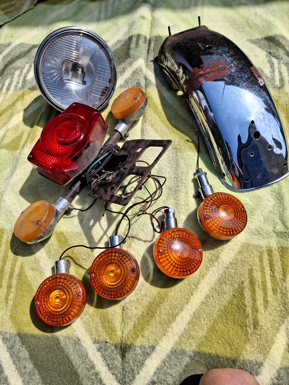 Honda CB achterlicht/spatbord koplamp en knipperlichten., Motoren, Ophalen of Verzenden, Nieuw