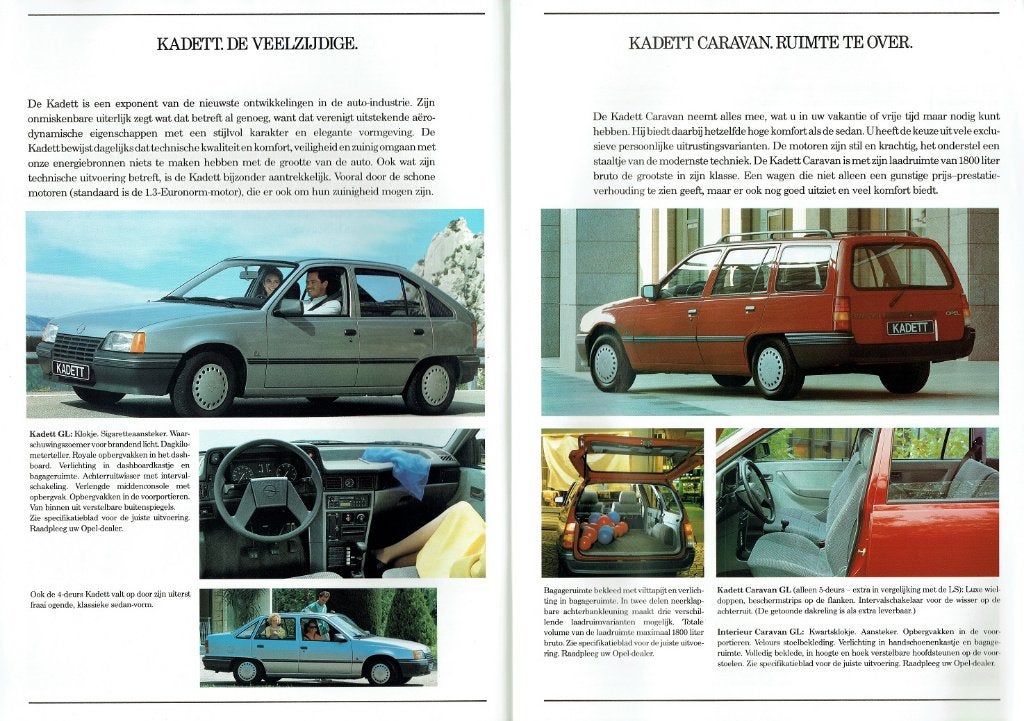 Folder Opel modellen (1989), Verzenden, Gelezen, Opel
