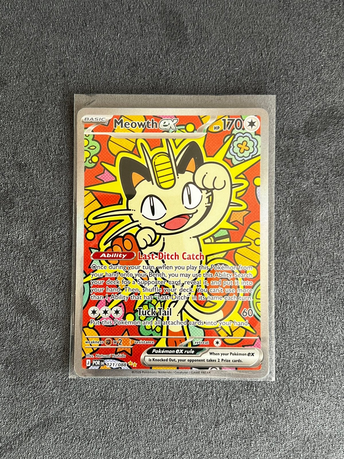 Meowth EX 121 Perfect Order, Ophalen of Verzenden, Zo goed als nieuw