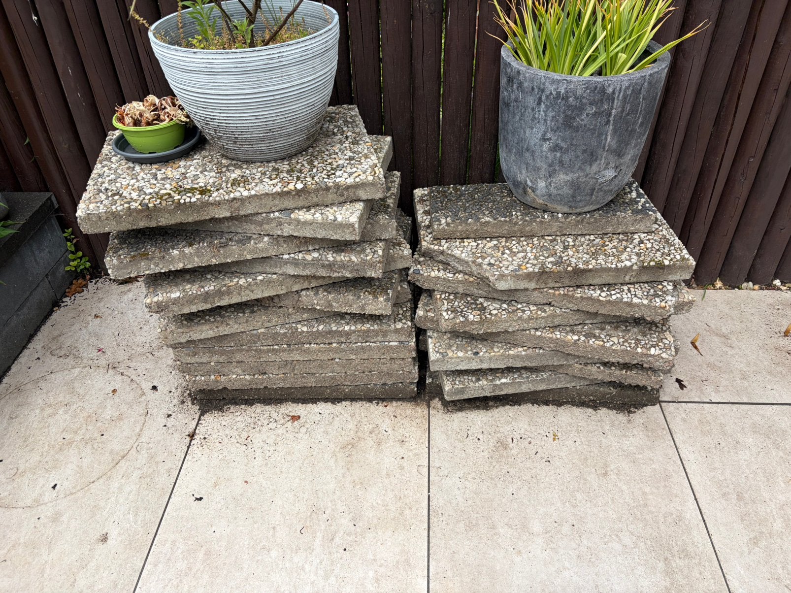 GRATIS Grindtegels 20 stuks, Tuin en Terras, Ophalen, Gebruikt, Beton, Terrastegels