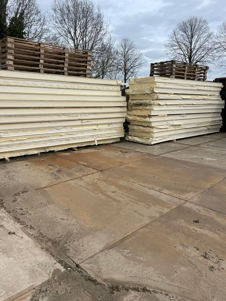 Sandwichpanelen 17 cm verschillende lengtes zie omschrijving, Ophalen, Gebruikt, Hardschuim (Pir), 15 m² of meer