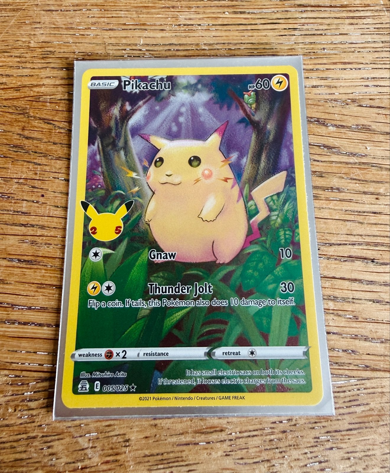 Pokémon Celebrations Pikachu 005/025 - Nieuw in sleeve, Ophalen of Verzenden, Nieuw, Losse kaart