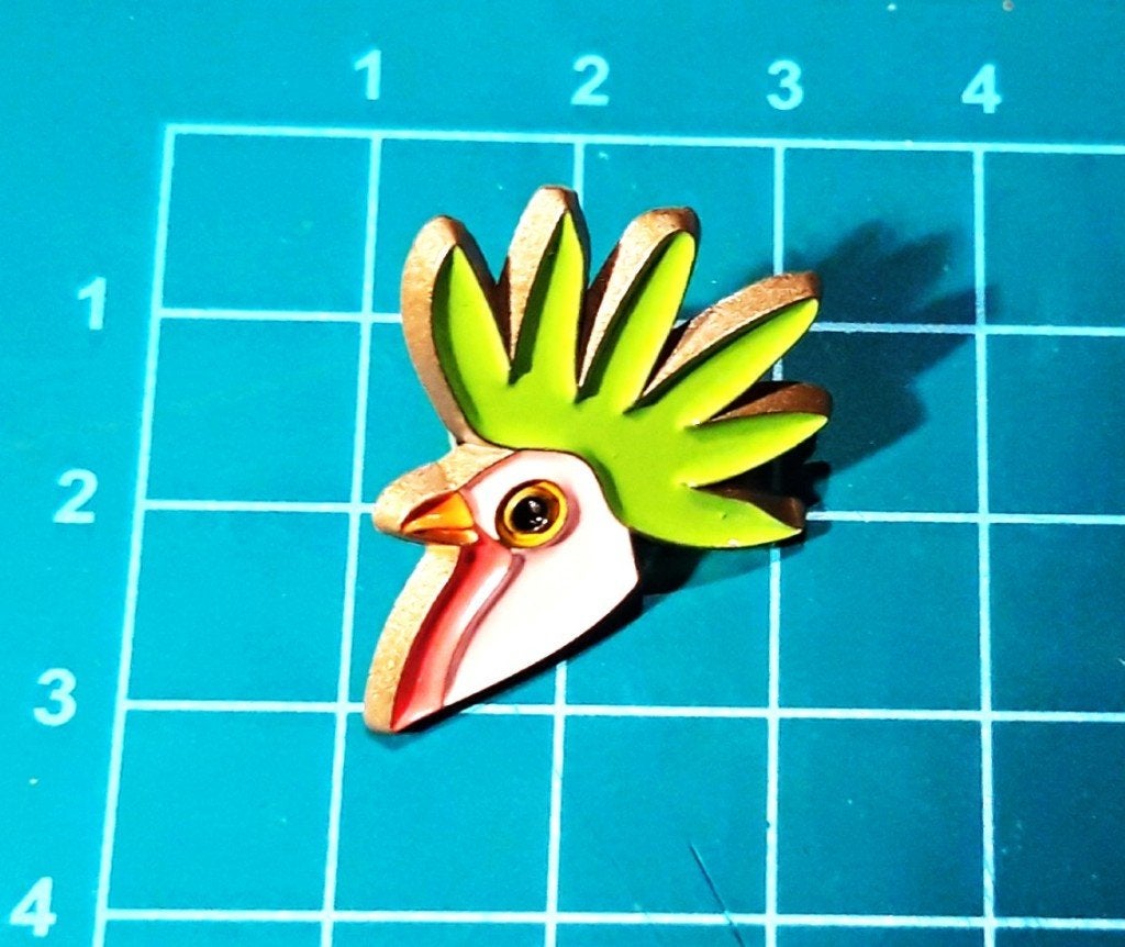 Nieuwe Kaketoe Pin voor jas of tas - Grootte zie foto's
