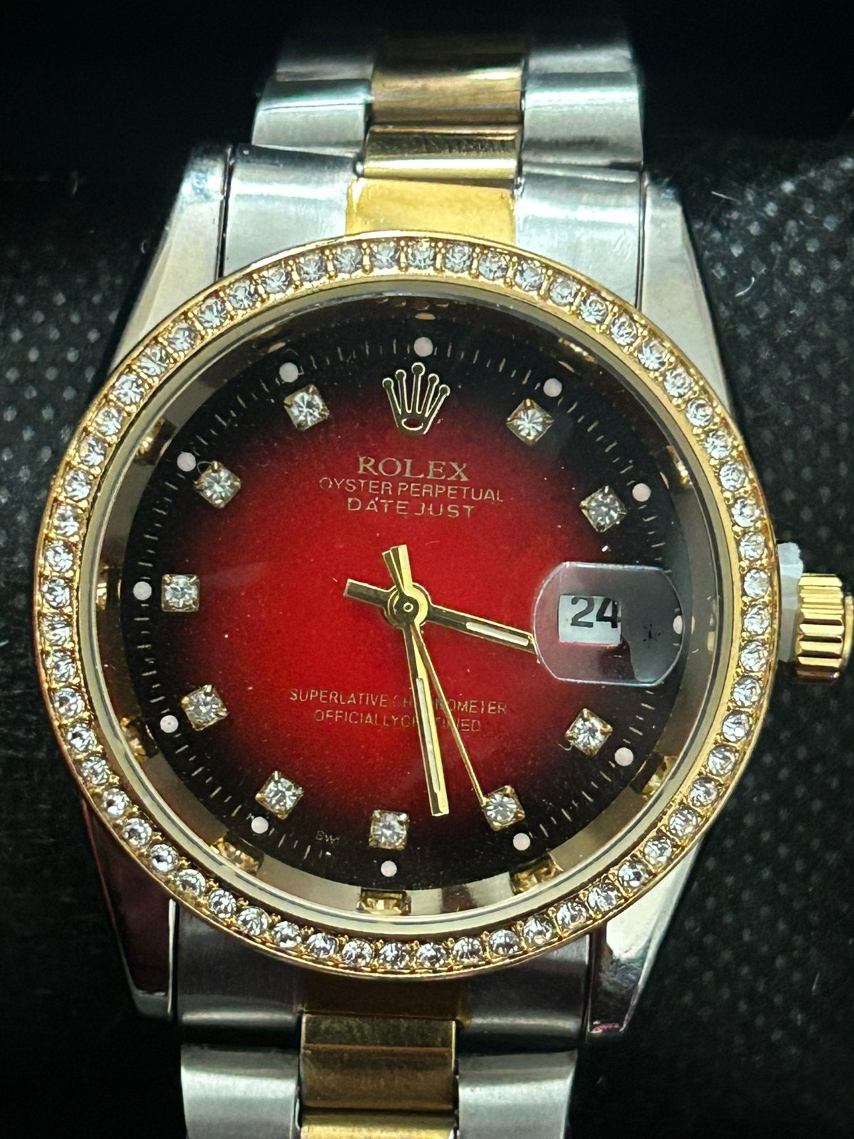 Rolex horloge rood, Ophalen of Verzenden, Staal, Rolex