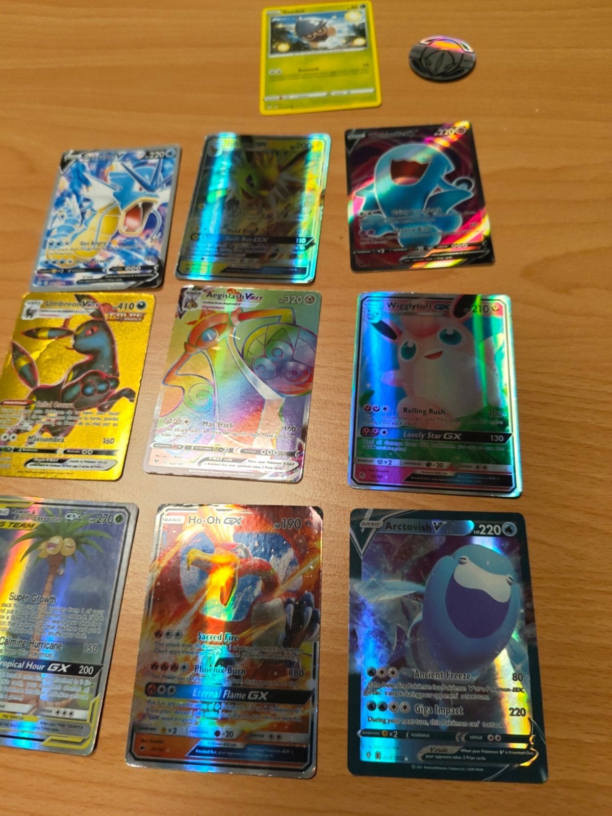 Pokémon kaarten met munt - Diverse zeldzame kaarten, Ophalen of Verzenden, Gebruikt, Meerdere kaarten, Foil