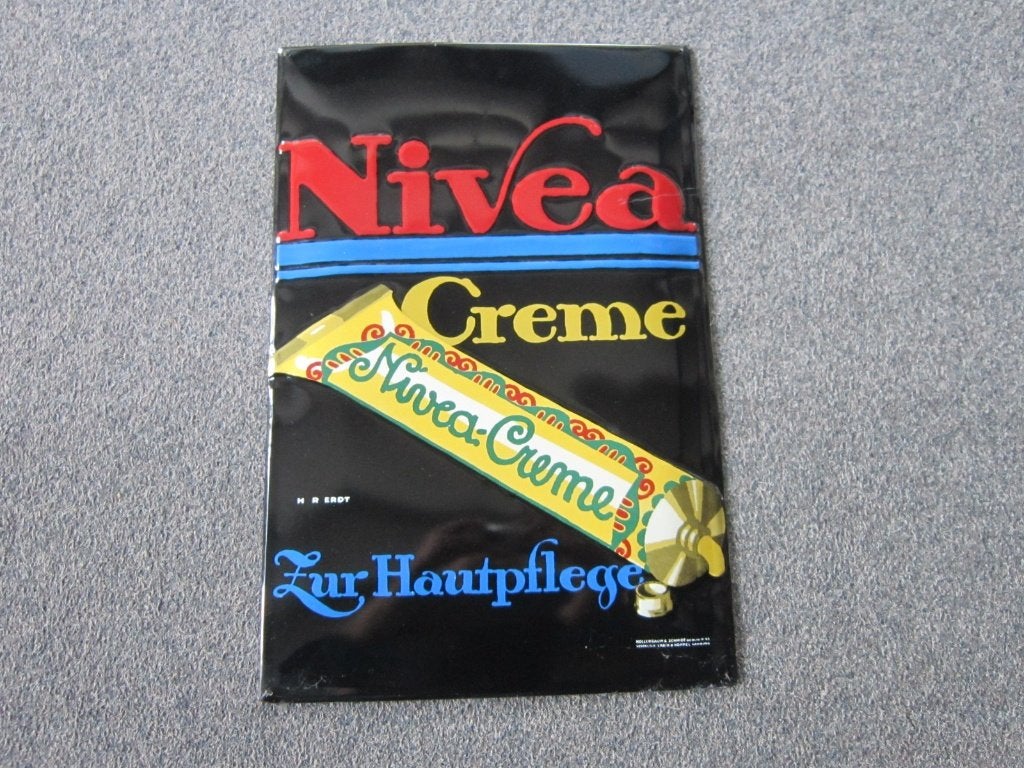 NIVEA CREME BLIKKEN RECLAMEBORD, Ophalen, Gebruikt, Reclamebord