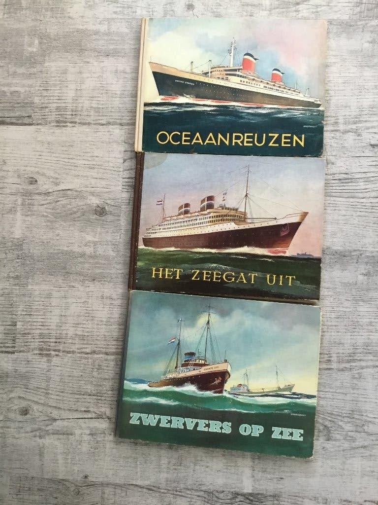 Plaatjesalbums Oceaanreuzen, Het zeegat uit, Zwervers op zee, Boeken, Ophalen of Verzenden, Gelezen, Plaatjesalbum