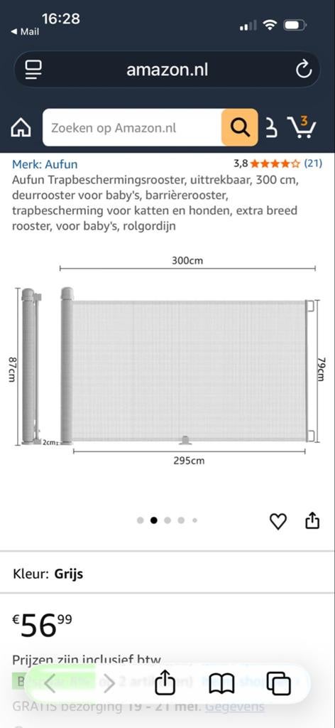 Oprolbaar traphekje - Veilig en ruimtebesparend, Overige materialen, Oprolhekje, Ophalen of Verzenden, Zo goed als nieuw