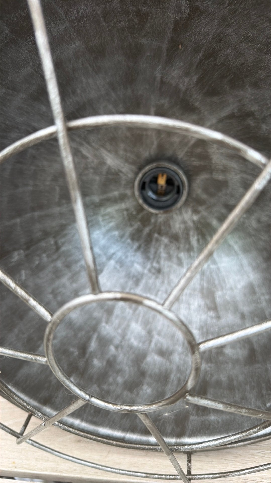 Industriële lamp, Ophalen of Verzenden, Gebruikt, Grijs, Rond