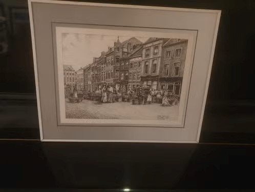 Unieke Orig tekening Maastricht markt 1900 E. Kostons., Ophalen