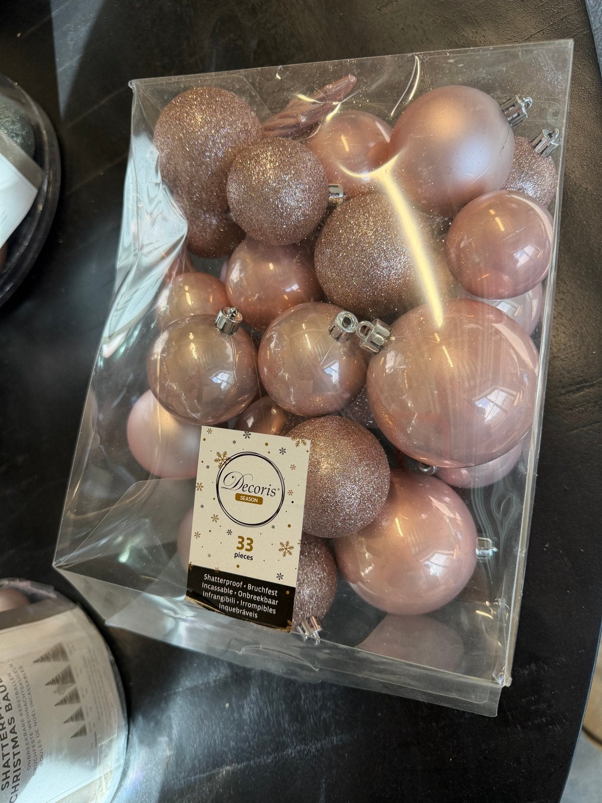Decoris kerstaccessoires oud roze, Ophalen