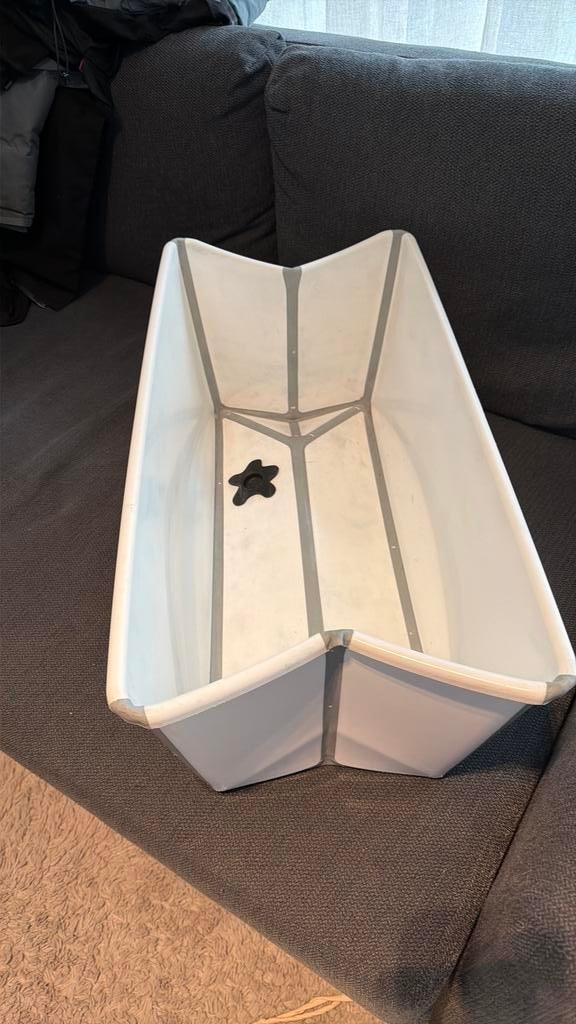 Stokke opvouwbaar plastic babybadje, Ophalen of Verzenden, Gebruikt, Badje, Overige merken