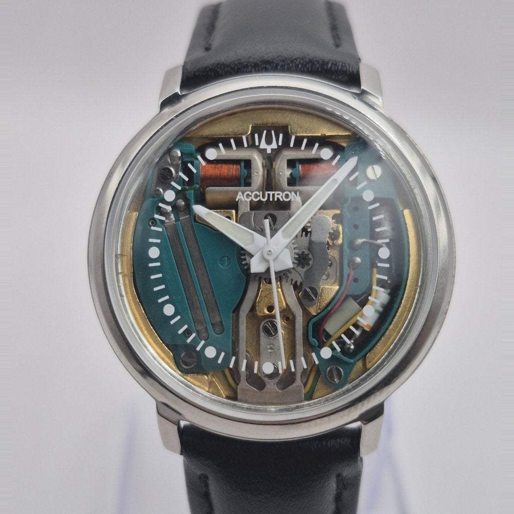 Bulova Accutron 214 Spaceview 1963 stemvork goud uurwerk, Ophalen of Verzenden