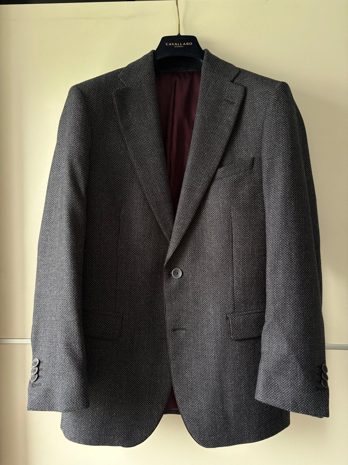 Cavallaro Napoli colbert - zwart grijs 48, Kleding | Heren, Ophalen of Verzenden, Zo goed als nieuw, Maat 48/50 (M), Zwart