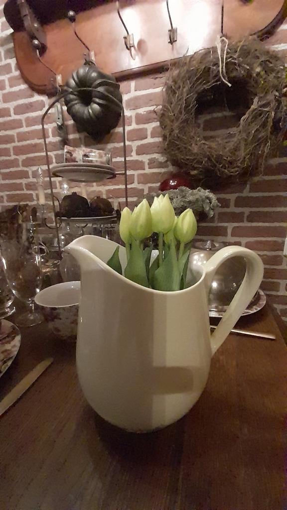 Groot formaat!! MOSA vintage schenkkan zacht pastel geel kan, Ophalen of Verzenden