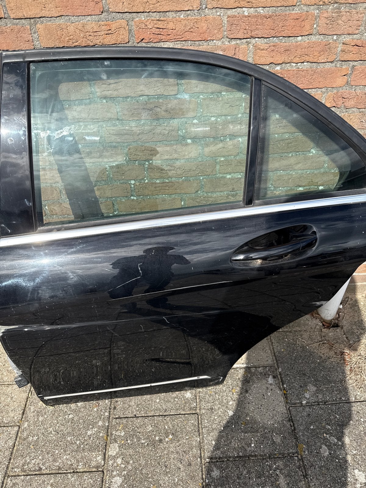 Mercedes-Benz C-Klasse W204 linker achter portier met schade, Ophalen, Gebruikt, Deur, Mercedes-Benz