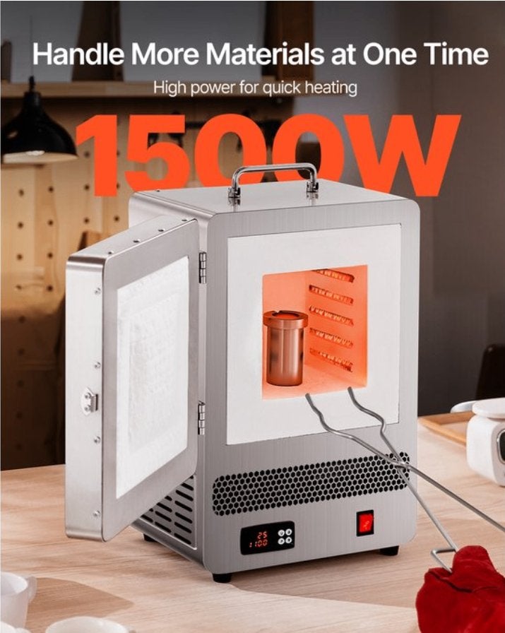 VEVOR Elektrische Smeltoven - DIY - 1500W - Max 1200C, Ophalen, Nieuw
