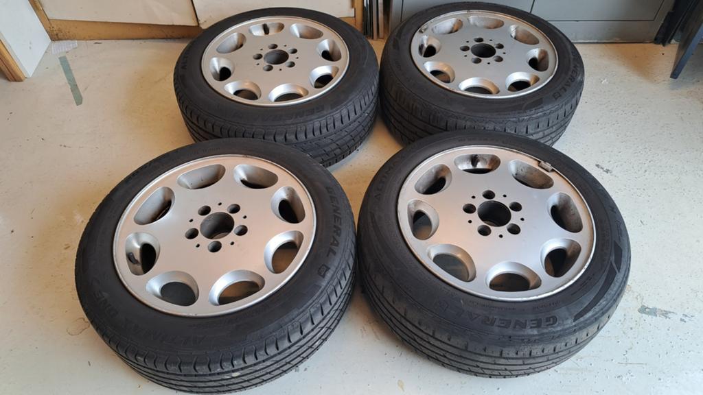Mercedes 8 loch 16 inch (500E, R129 enz), Ophalen, Gebruikt, 16 inch, Banden en Velgen
