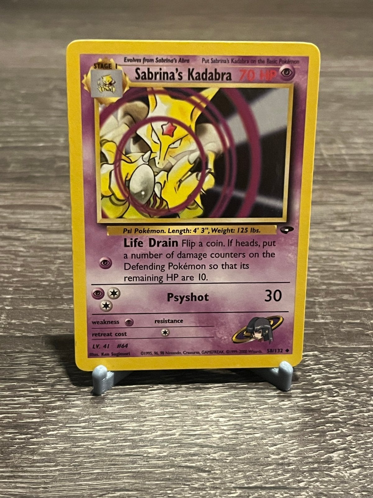 Sabrina's Kadabra (59/132) - Gym Challenge - EX, Hobby en Vrije tijd, Ophalen of Verzenden, Zo goed als nieuw, Losse kaart
