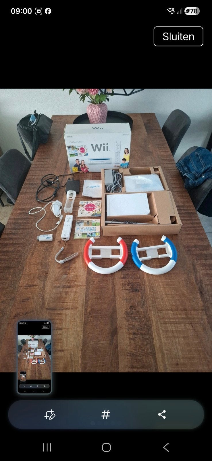 Nintendo Wii Familie Editie Pack met games en accessoires, Ophalen of Verzenden, Gebruikt, Met 2 controllers, Met stuurtje