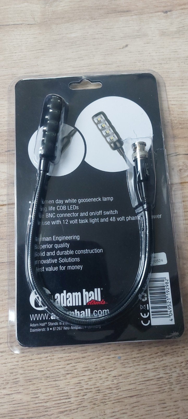 Adam Hall SLED 1 Ultra BNC Gooseneck Licht 4 COB LEDs, Ophalen of Verzenden, Zo goed als nieuw