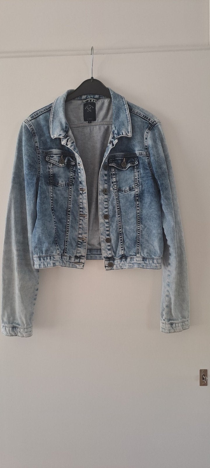 spijkerjasje van anti blue ( sting), Ophalen, Gedragen, Blauw