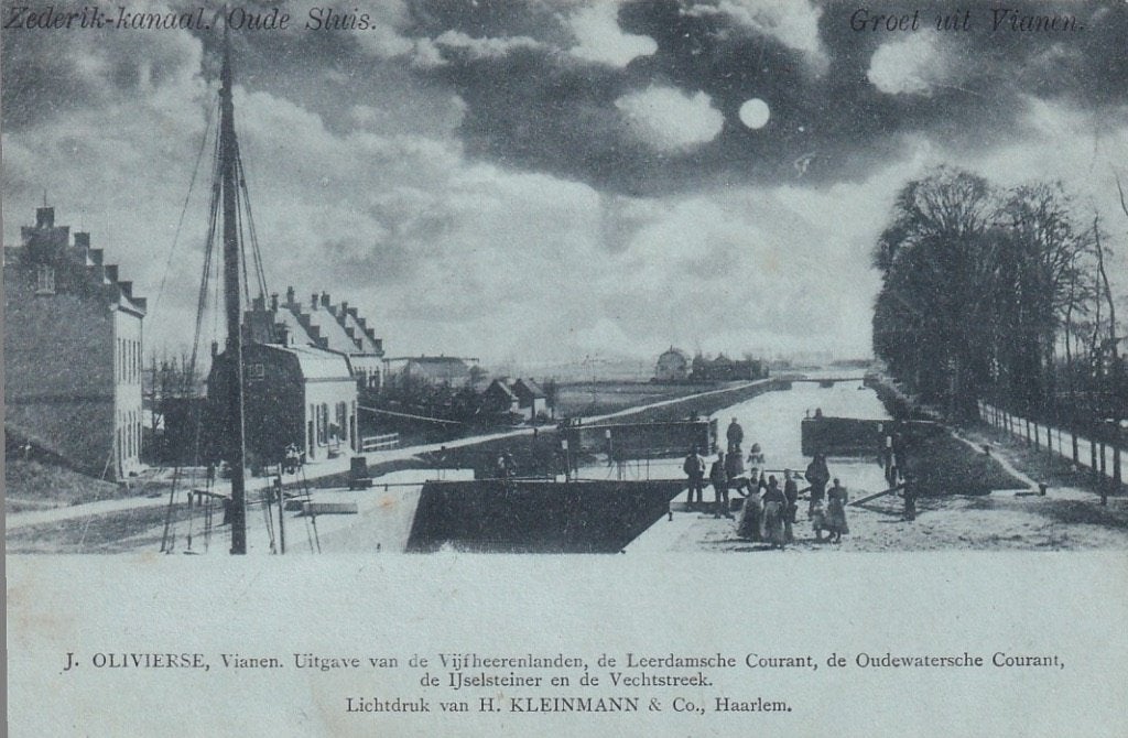 733X Vianen, Zederik-kanaal, Oude Sluis, Ophalen of Verzenden, Voor 1920, Gelopen, Zuid-Holland