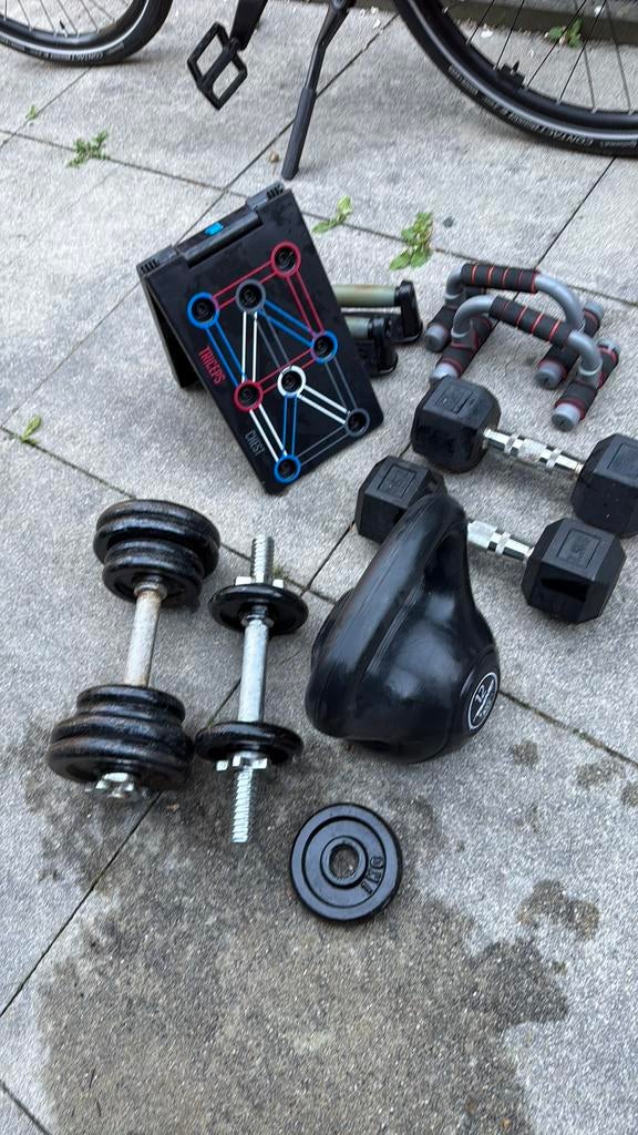 Diverse krachttraining / fitness dumbell / kettlebel, Ophalen, Zo goed als nieuw, Buik, Overige typen