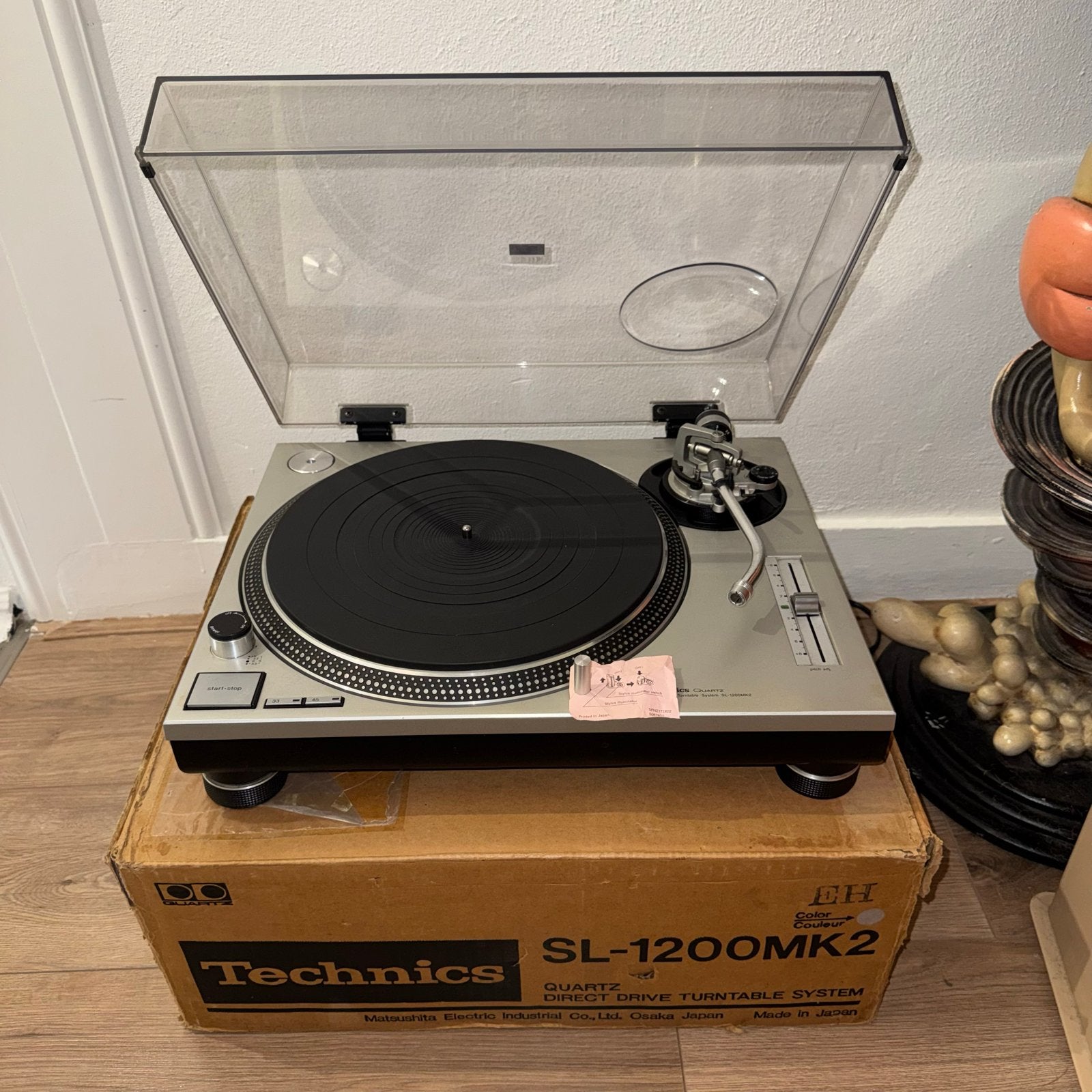 Technics SL-1200MK2 (1983) – Compleet met originele doos, Pitch-regelaar, Ophalen of Verzenden, Zo goed als nieuw, Platenspeler
