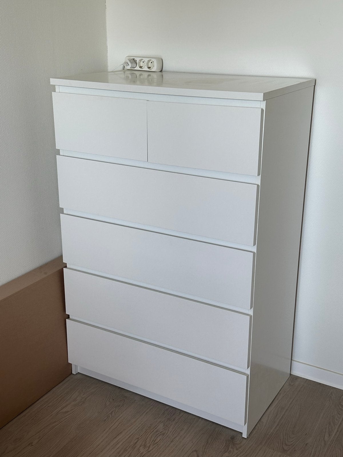 Ikea Malm ladekast wit - 6 lades, Ophalen, Gebruikt, 5 laden of meer, 100 tot 150 cm