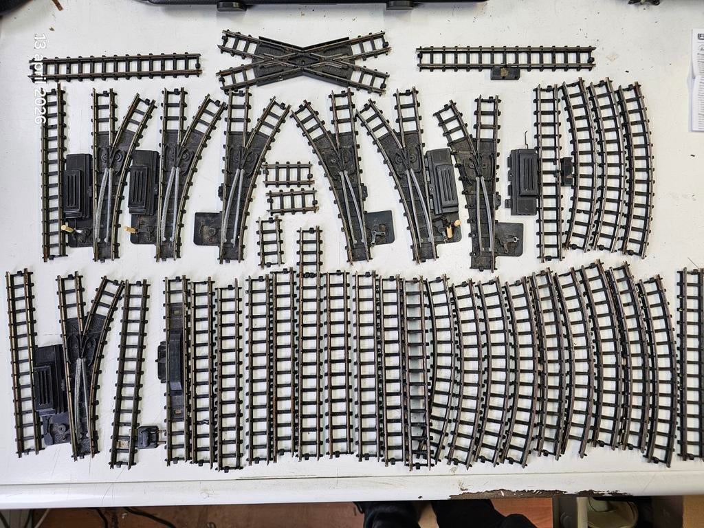 Modeltrein Ho triang, tri-ang rails, wissels, Hobby en Vrije tijd, Modeltreinen | H0, Ophalen of Verzenden, Gelijkstroom, Rails