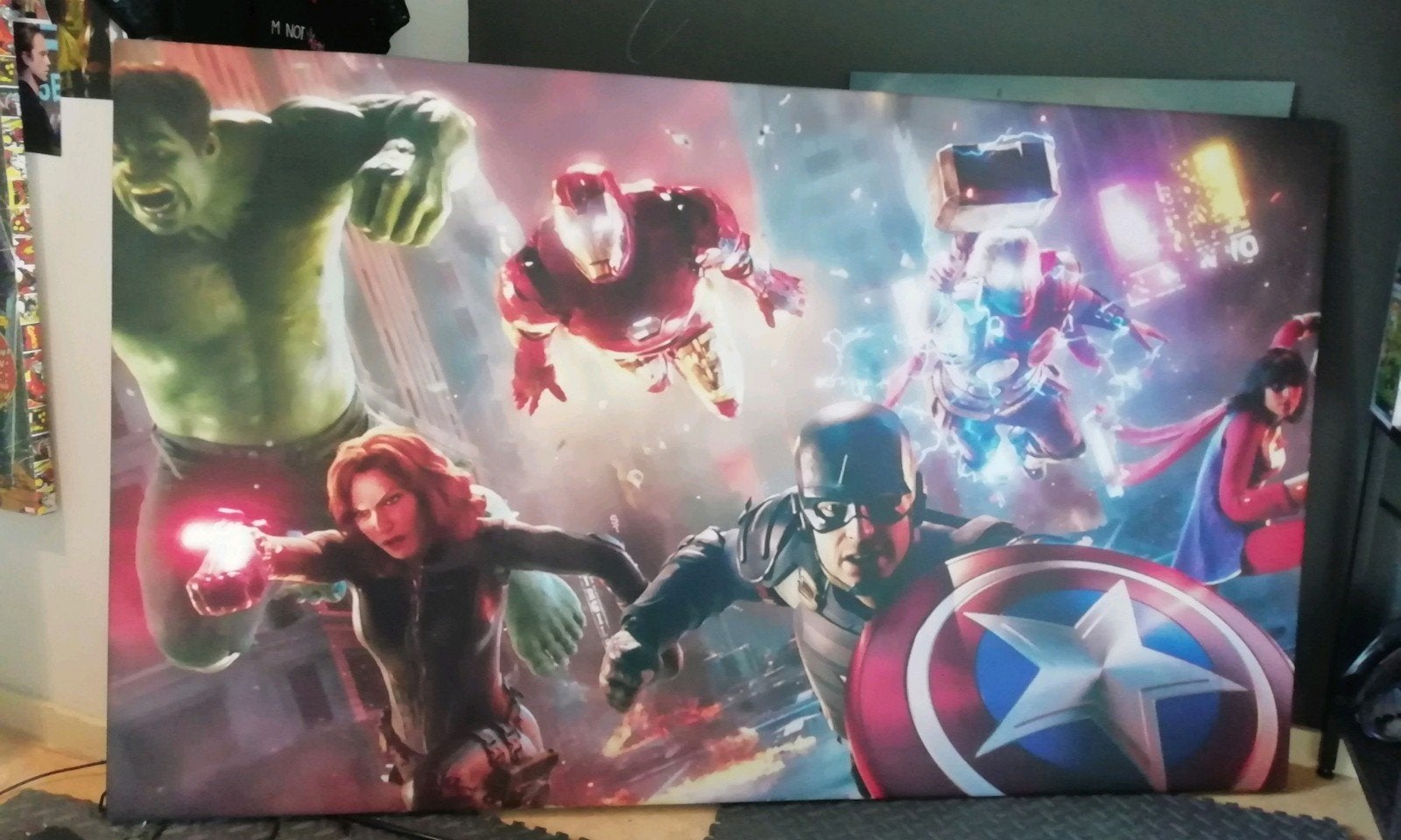 marvel poster, Ophalen, Gebruikt, Deurposter of groter, Rechthoekig Liggend