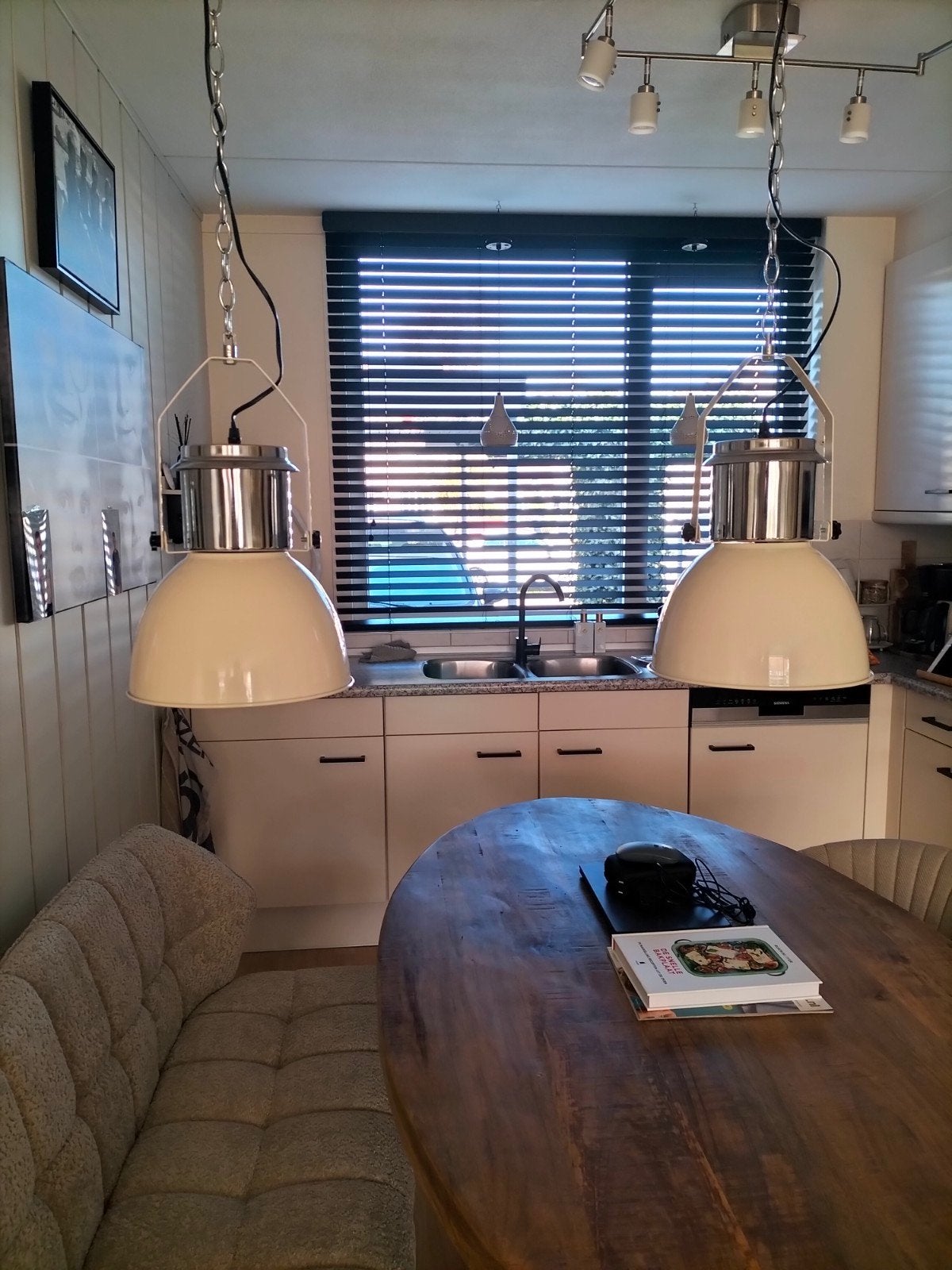 2 Eettafel hanglampen.Nog als nieuw., Ophalen, Zo goed als nieuw