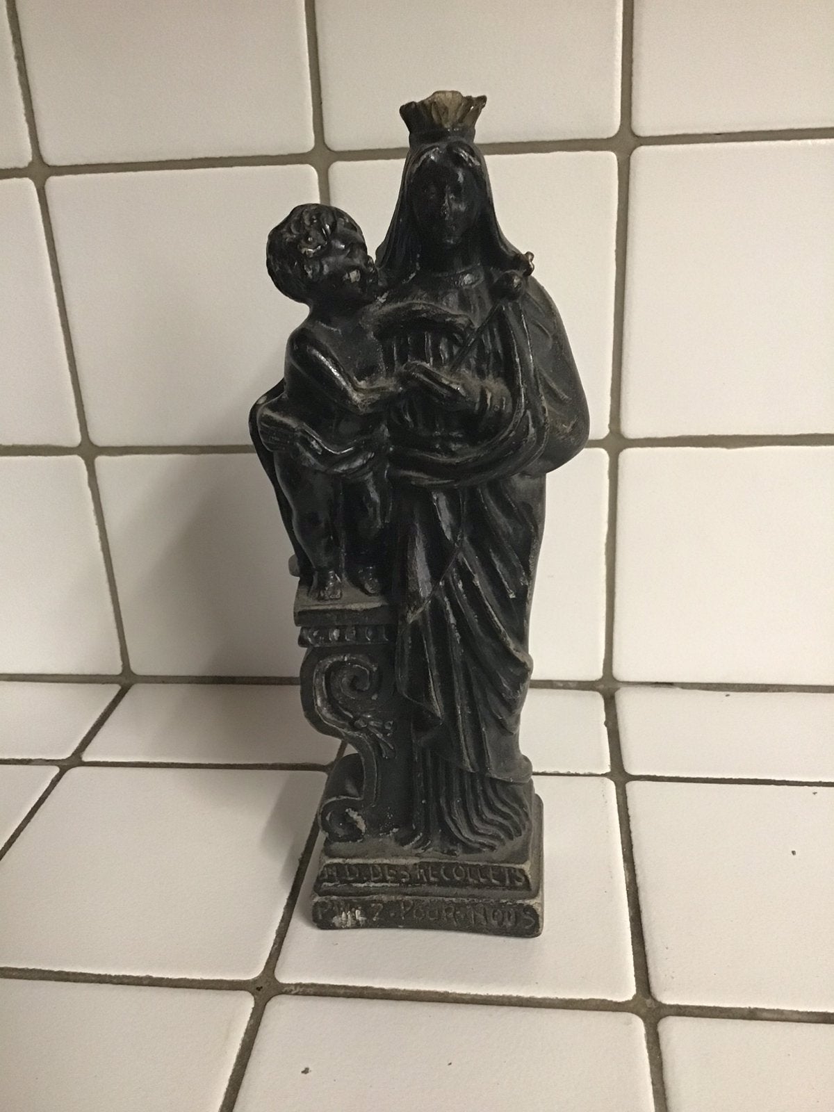 Oud gipsen Mariabeeld Notre Dame des Recollets, Ophalen of Verzenden, Gebruikt, Beeld(je)