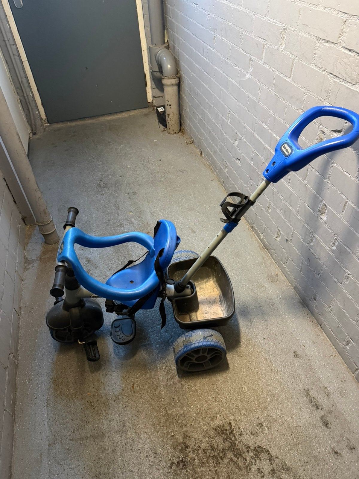 Driewieler met stang, Ophalen of Verzenden, Zo goed als nieuw