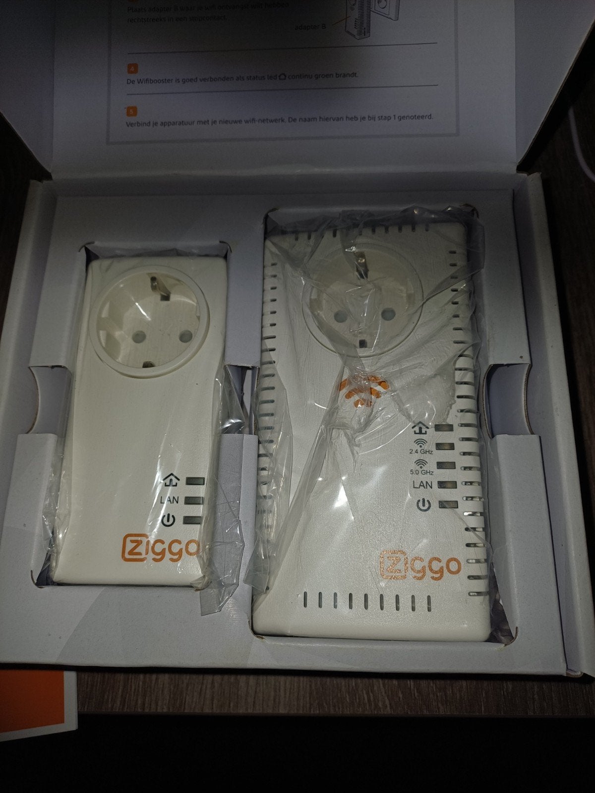 Ziggo Wifi Booster / Powerline Adapter Set, Ophalen of Verzenden, Zo goed als nieuw, Router, Ziggo