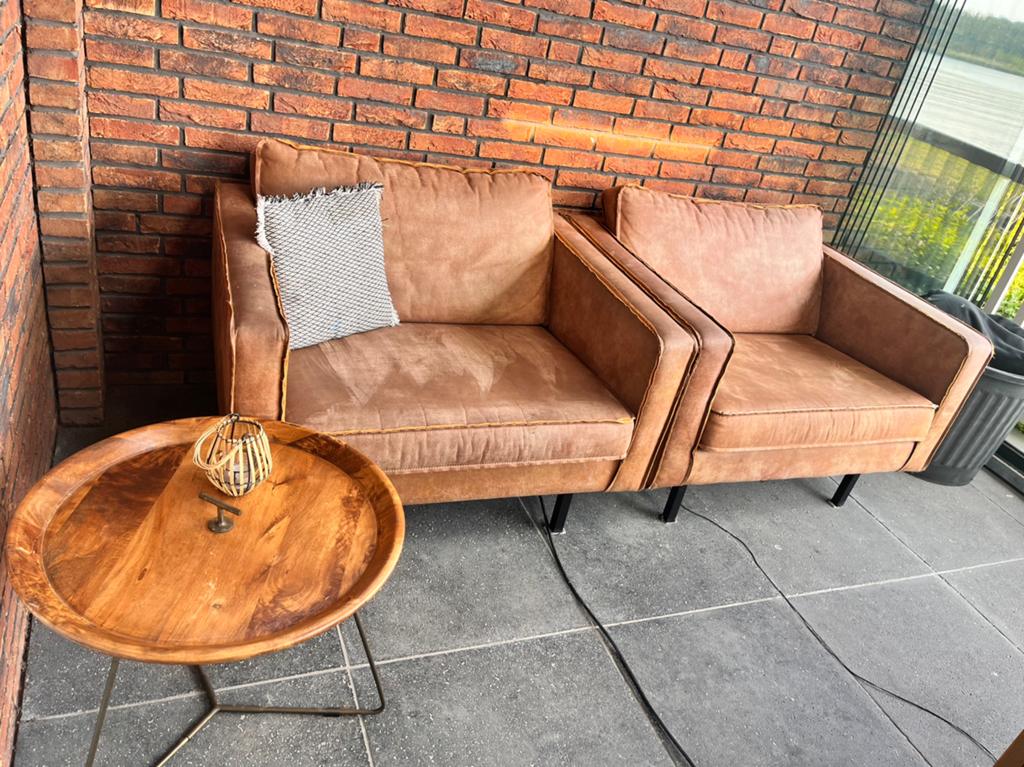 2 stuks BePure Rodeo fauteuil, Ophalen, Gebruikt, 100 tot 125 cm, Leer