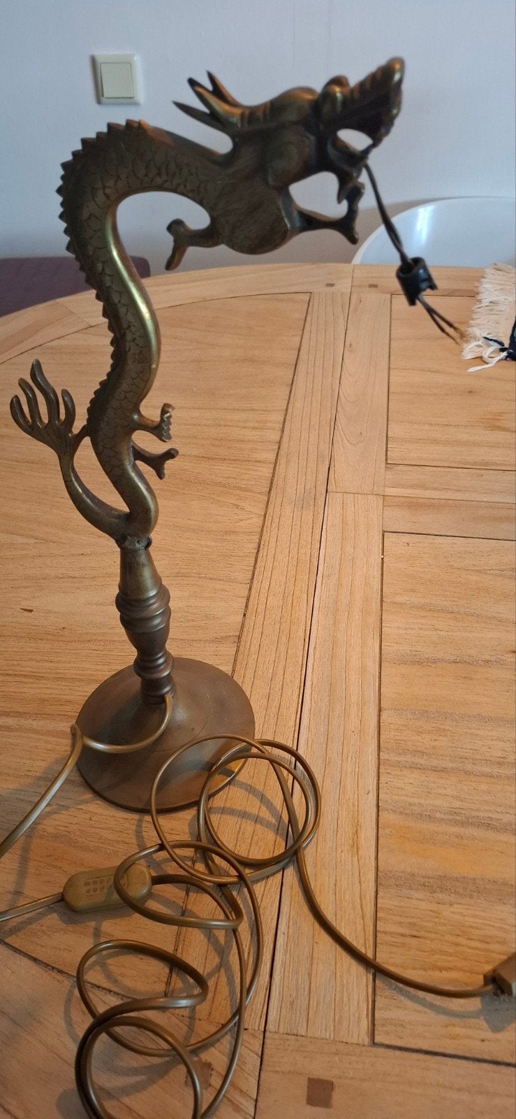 Chinese draken tafel lamp, Ophalen of Verzenden