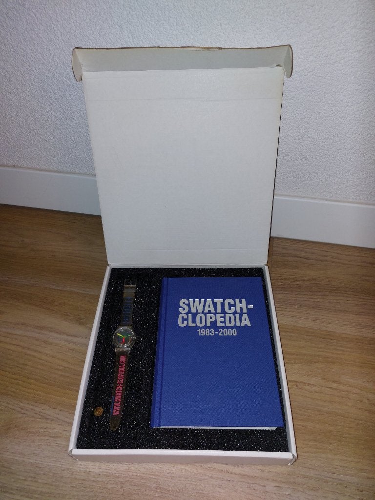 swatch horloge swatchclopedia 1983 2000 catalogus in doos, Kunststof, Polshorloge, Swatch, Nieuw