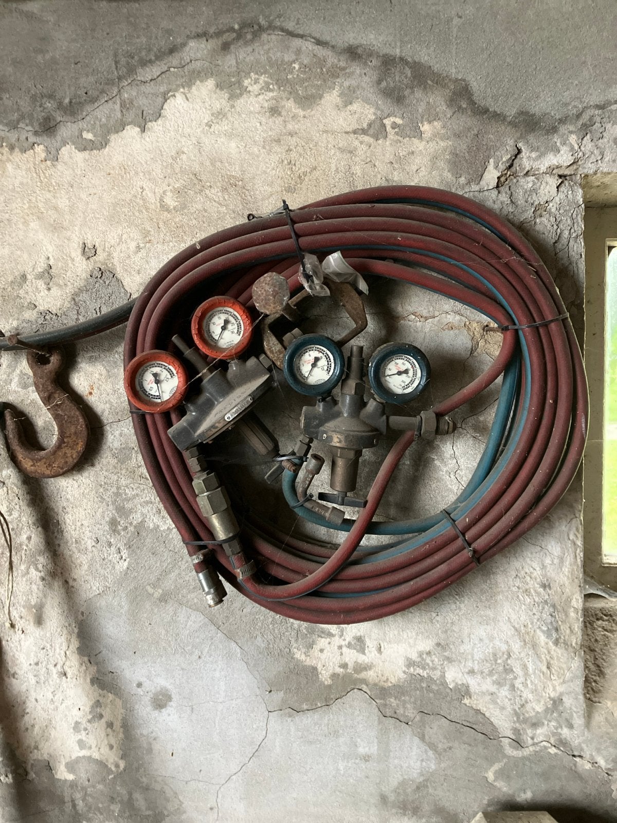 Zuurstof-acetyleen snijbrander set, Doe-het-zelf en Verbouw, Gereedschap | Lasapparaten, Ophalen of Verzenden, Gebruikt, Overige typen