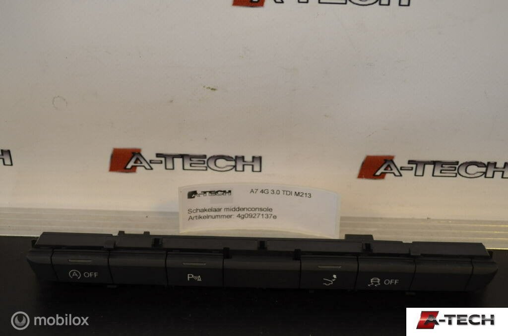 Schakelaar middenconsole Audi A7 4G 4g0927137e m213, Audi, Gebruikt