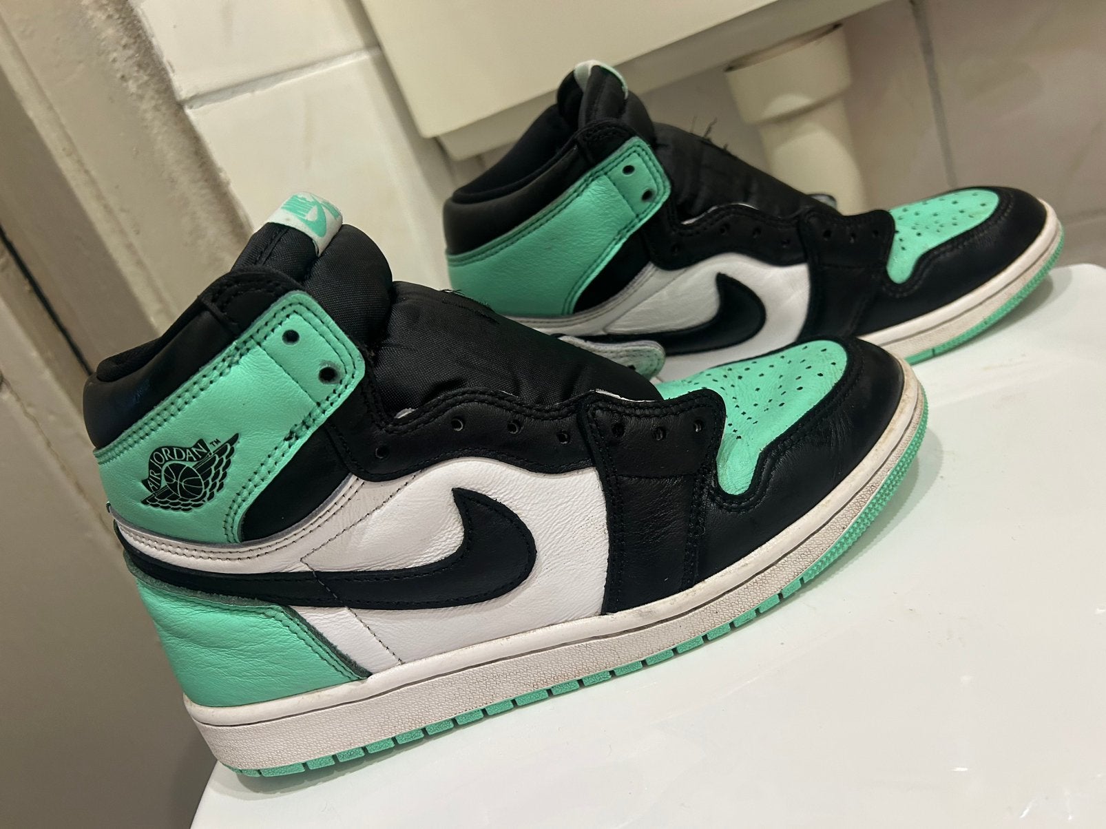 Air Jordan 1 retro high OG Green glow, Overige kleuren, Ophalen of Verzenden, Sneakers of Gympen, Zo goed als nieuw