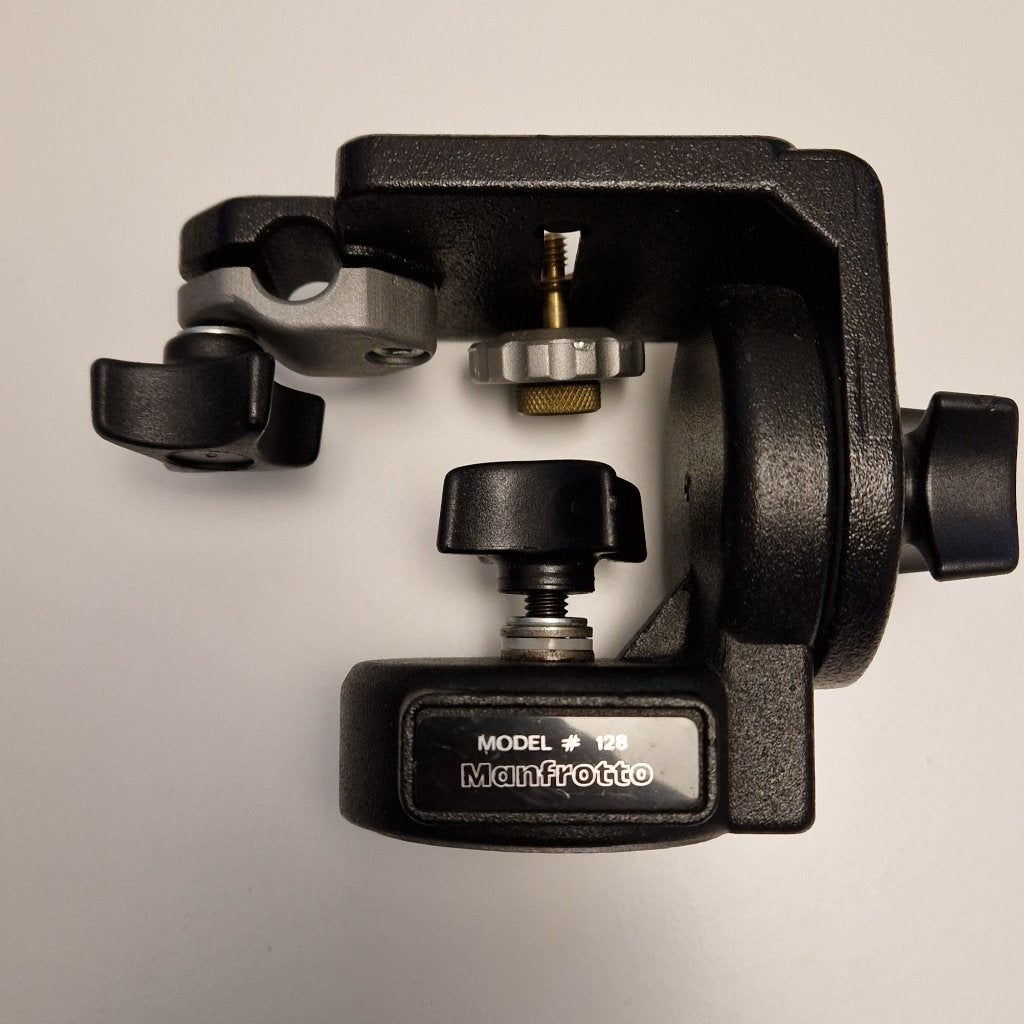 Manfrotto 128RC Mini Video Head / kop 2D, Gebruikt, Ophalen of Verzenden, Statiefkop, Snelkoppelingsplaat