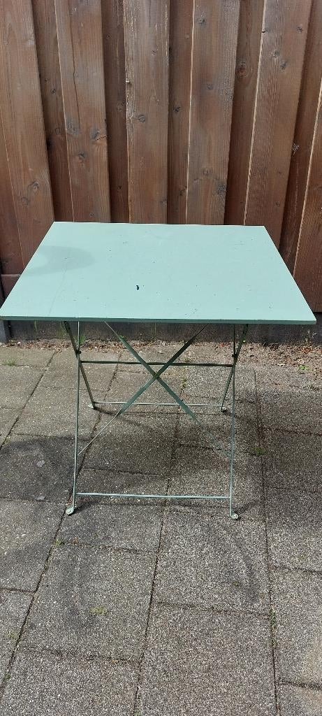 Tuin stoelen en tafel 2 personen, Tuin en Terras, Tuinsets en Loungesets, Gebruikt, Eettafel, Aluminium, Tuinset