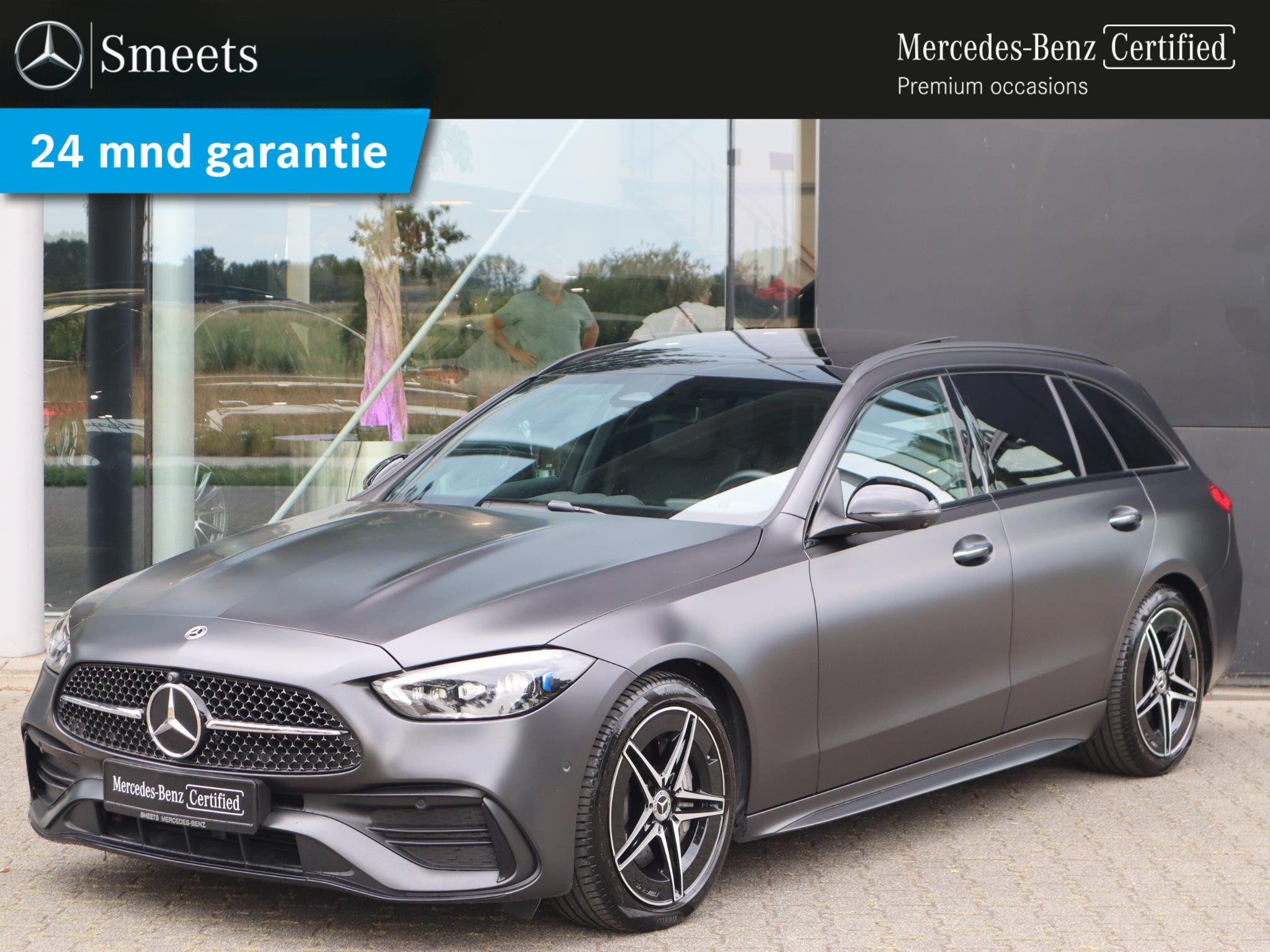 Mercedes-Benz C-klasse Estate 200 AMG Line l Keyless l Panor, Auto's, Dealer onderhouden, 4 cilinders, Origineel Nederlands, Vierwielaandrijving