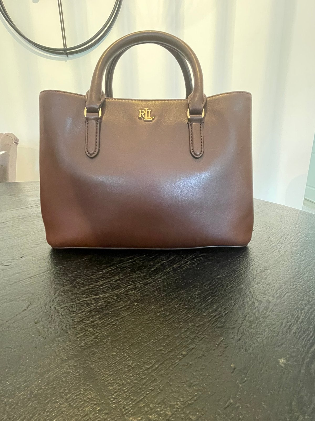 Ralph Lauren Marcy Small Damestas origineel, Ophalen of Verzenden, Zo goed als nieuw, Zwart, Handtas